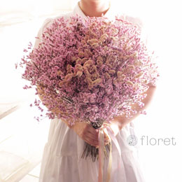 ピンクスターチスの大きなドライフラワー花束 レビュー一覧 フラワーギフト 花の通販サイト フロレット