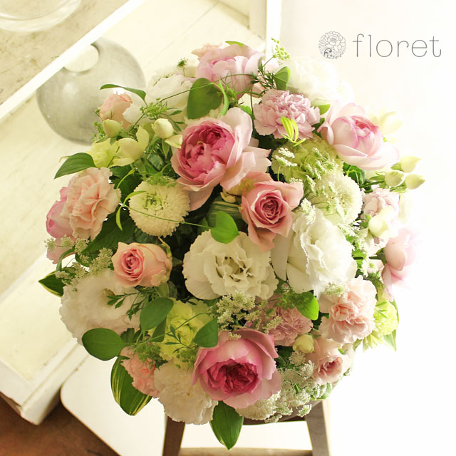 ふんわり白ピンクの幸せアレンジメント レビュー一覧 フラワーギフト 花の通販サイト フロレット