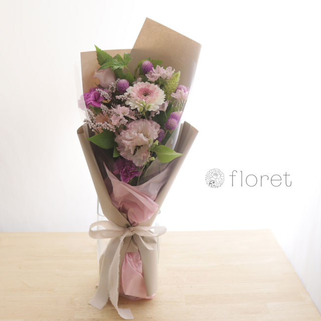 スリムな花束（お任せピンク系）サンプル画像H