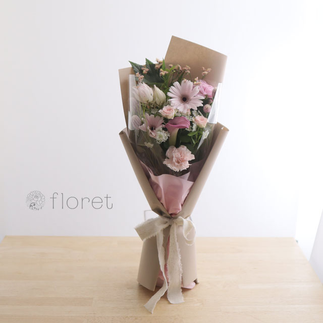 スリムな花束（お任せピンク系）サンプル画像I
