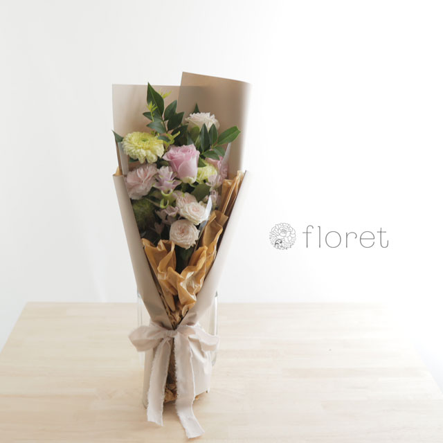 スリムな花束（お任せピンク系）サンプル画像C