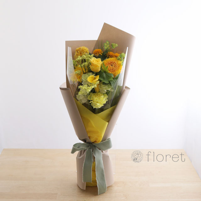 スリムな花束（お任せ黄色系）サンプル画像G