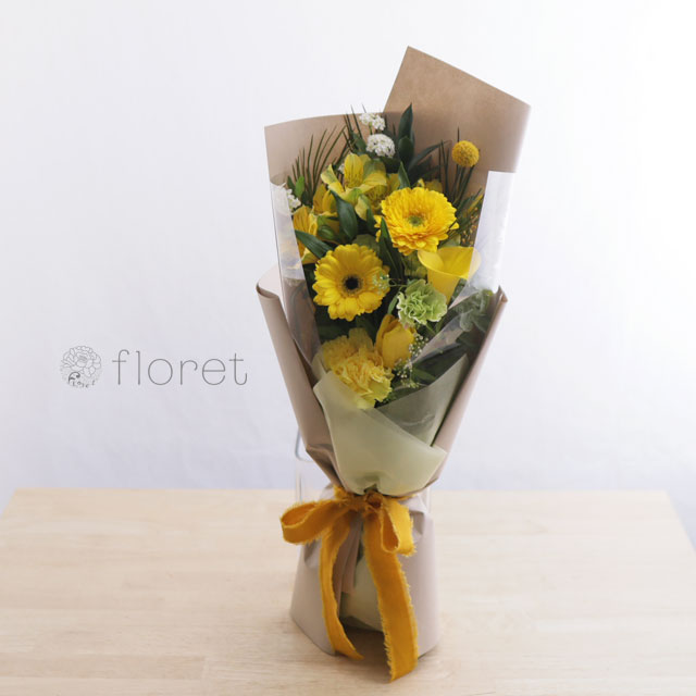 スリムな花束（お任せ黄色系）サンプル画像H