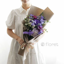 スリムな花束 お任せ紫系 フラワーギフト 花の通販サイト フロレット スリムな花束 お任せ紫系 フラワーギフト 花の通販サイト フロレット
