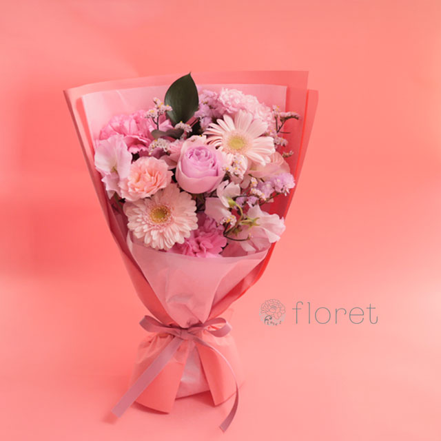 ピンク色の花束