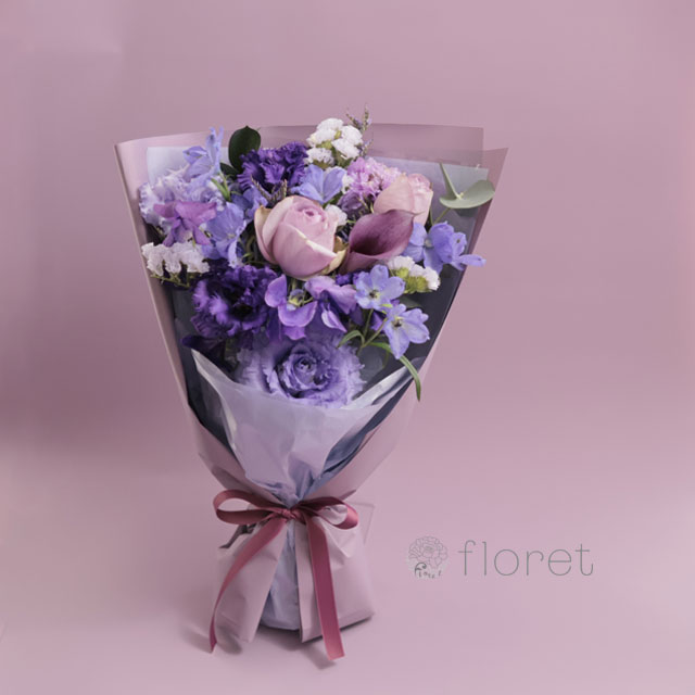 紫色の花束