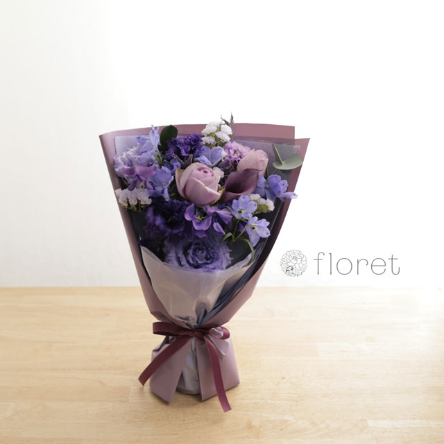 紫色の花束　サンプル画像A