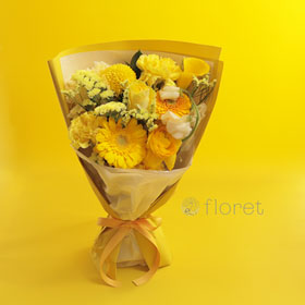 黄色の花束