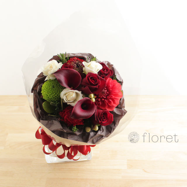 赤系花束ブーケS サンプル画像B