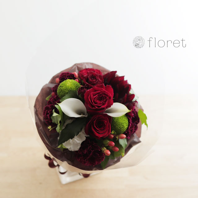 赤系花束ブーケS サンプル画像A