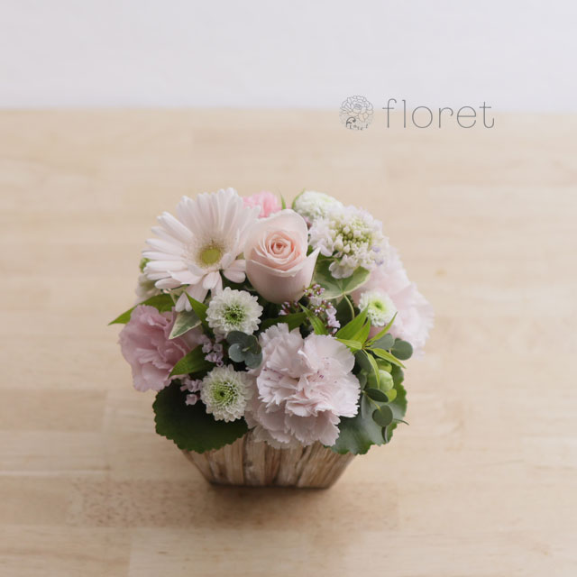 ピンク系デザイナーお任せアレンジメントSS　サンプル画像F